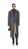 Milkwhite Long Printed Coat In Multi