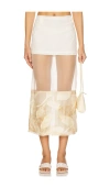 Milkwhite Triple Skirt In Multi