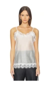 Milkwhite X Revolve Lingerie Top With Lace Details In White