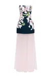 Milla 2-in-1 Floral Mini With A Detachable Candy Pink Sheer Underskirt