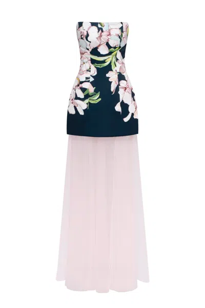 Milla 2-in-1 Floral Mini With A Detachable Candy Pink Sheer Underskirt