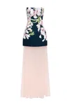 Milla 2-in-1 Floral Mini With A Detachable Light Peach Underskirt