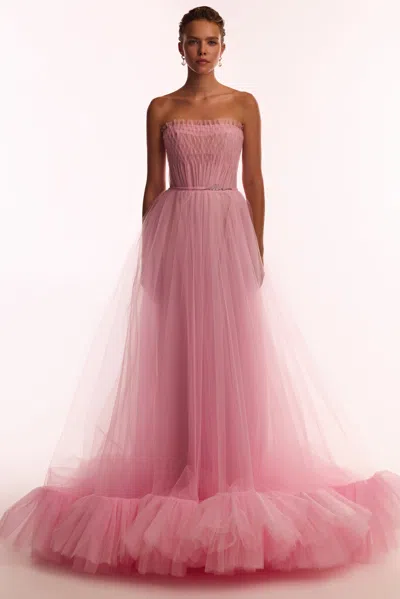 Milla Airy Tulle Maxi Dress In Barbie Pink