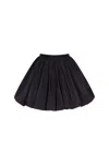 Milla Gathered Organza Mini Skirt In Black, Xo Xo In Black