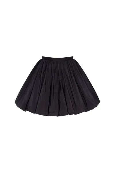 Milla Ballon Taffeta Black Mini Skirt, Parisienne
