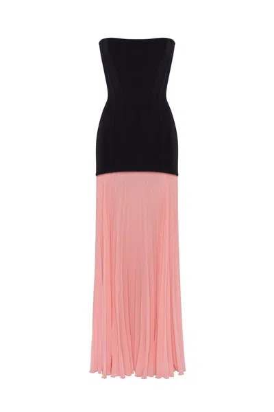 Milla Black&pink Dress With A Pleated Skirt, Parisienne
