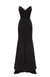 Milla Black Elegant Strapless Trumpet Evening Gown In Black
