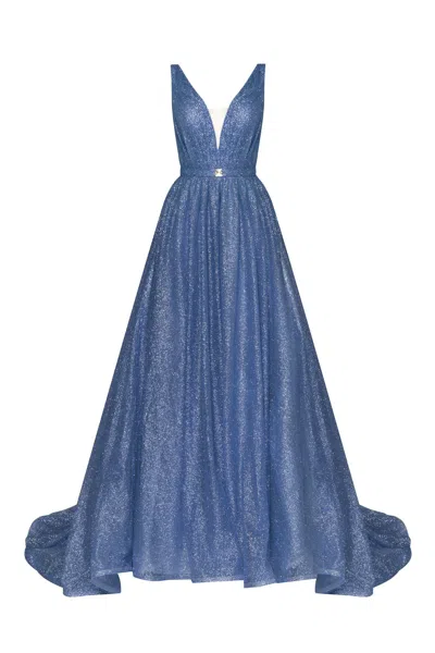 Milla Blue Empire Sparkling Gown