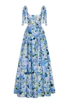 Milla Blue Hydrangea Strapped Maxi Dress In Blue Hydrangea