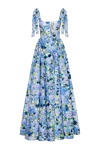 MILLA BLUE HYDRANGEA STRAPPED MAXI DRESS
