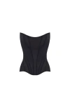 Milla Chic Low-waist Black Fitted Corset In Black