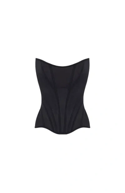 MILLA MILLA CHIC LOW-WAIST BLACK FITTED CORSET