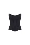 Milla Chic Low-waist Black Fitted Corset In Black