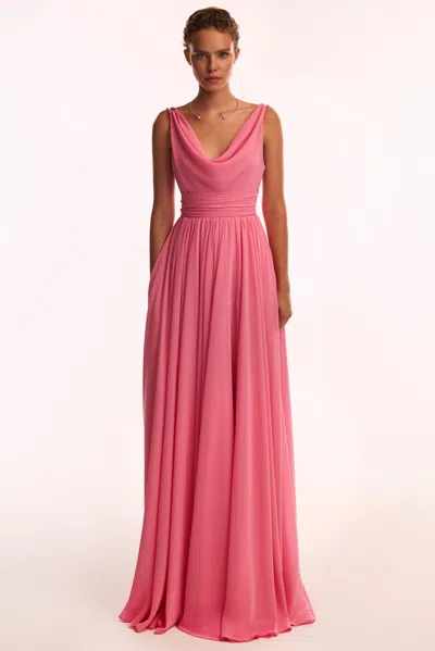 Milla Classy Pink Pleated Maxi Dress