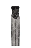 Milla Crystal-covered Fabulous Black Maxi Dress In Black