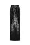 Milla Dramatic Fitted Sequinned Black Maxi Skirt