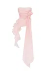 Milla Dreamy Off-shoulder Blouse With Meringue Flounces In Misty Rose In Misty Rose