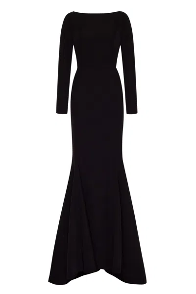Milla Elegant Mermaid Dress With Open Back In Black