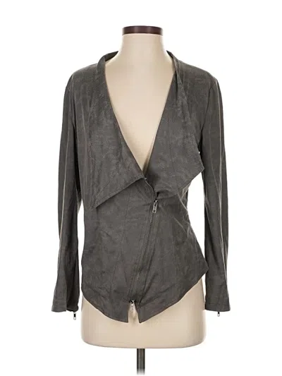 Pre-owned Milla Faux Leather Jacket In Gray