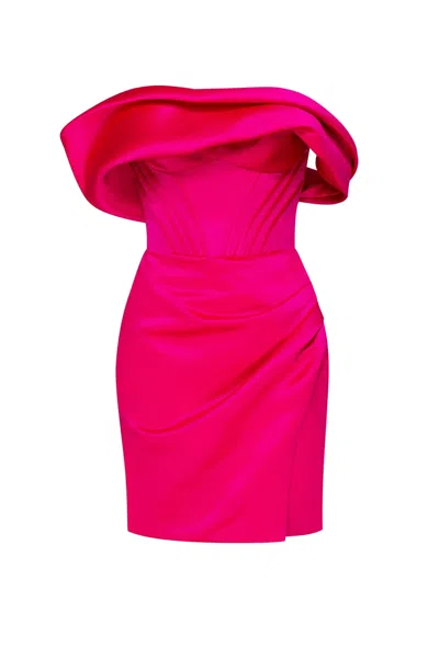 Milla Fuchsia Off-the-shoulder Mini Dress