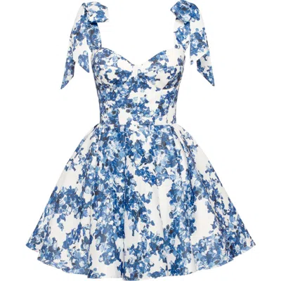 MILLA MILLA SPLENDOR FLORAL MINI DRESS ON STRAPS