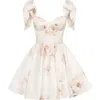 Milla Splendor Floral Mini Dress On Straps In Peony