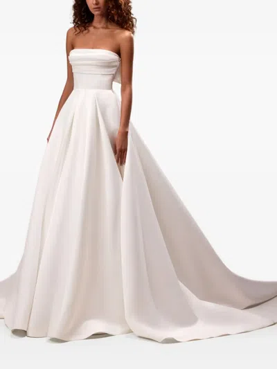 Milla Nova Newton Pleated Bridal Gown In White