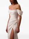 Milla Nova Off-shoulder Lace-up Bridal Gown In Neutral