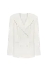 Milla Panache White Single-breasted Blazer, Xo Xo In White