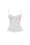 Milla Romantic Apple Blossom Corset With Rosebud Appliques