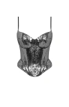 Milla Sensational Spaghetti Straps Sequined Gray Corset In Gray