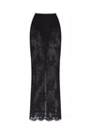 Milla Sensual Semi-sheer Maxi Skirt Crafted From Black Floral Lace, Parisienne In Black