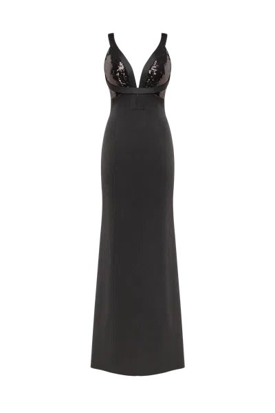 Milla Show-stealer Black Maxi Dress With A V-neckline