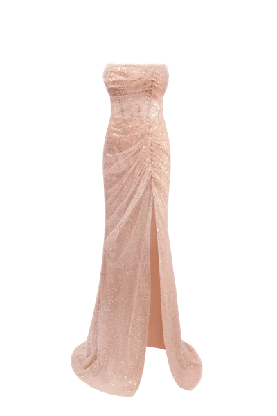 MILLA SPECTACULAR SEQUINED MAXI DRESS IN GOLD