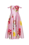 Milla Tea-length Floral Dress In Multi