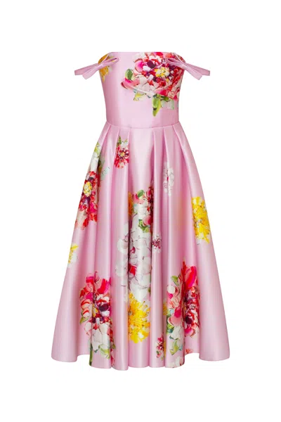 Milla Tea-length Floral Dress In Multi