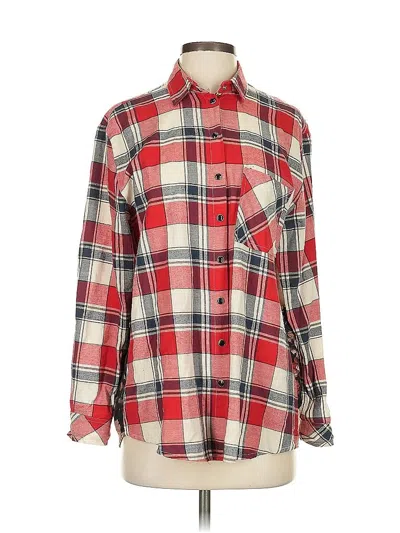 Pre-owned Millau Long Sleeve Button Down Shirt In Red