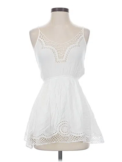Millau Sleeveless Top White Halter Neckline Tops