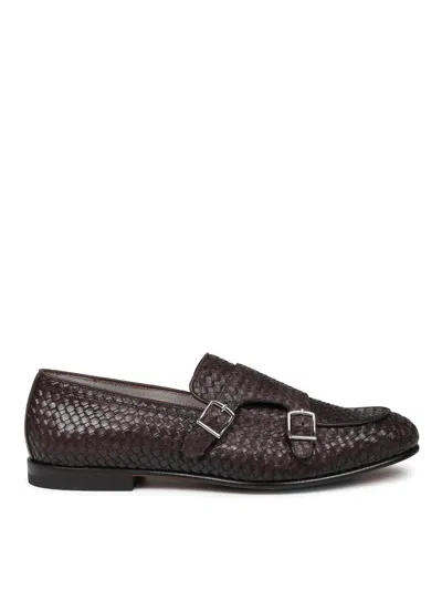 Mille 885 Woven Leather Moccasin In Brown