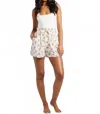 Mille Cary Short In Rose Block Print In White