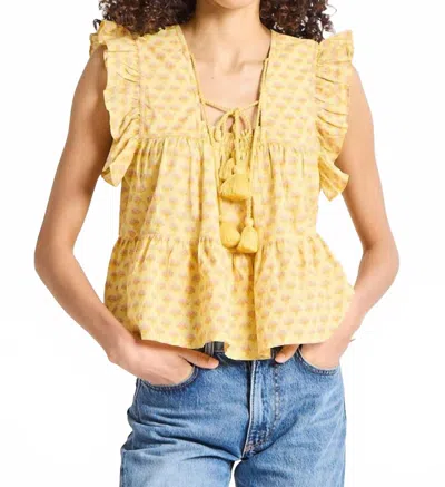 Mille Chelsea Crop Top In Buttercup In Yellow