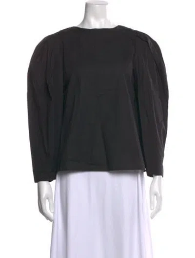 Pre-owned Mille Crew Neck Long Sleeve Top In Blue