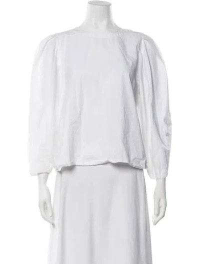 Pre-owned Mille Crew Neck Long Sleeve Top In Neutrals