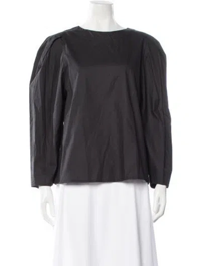 Pre-owned Mille Crew Neck Long Sleeve Top W/ Tags In Gray