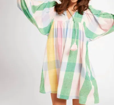Mille Daisy Dress In Pastel Plaid