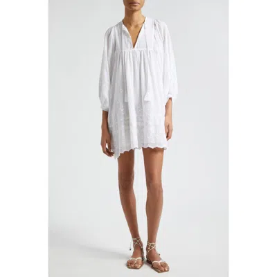 Mille Daisy Long Sleeve Dress In White