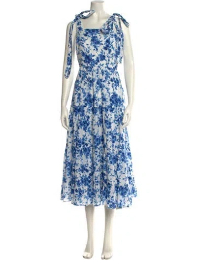 Pre-owned Mille Floral Print Long Dress In Multi