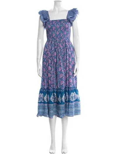 Pre-owned Mille Floral Print Long Dress In Multi