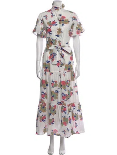 Pre-owned Mille Floral Print Long Dress In Multi