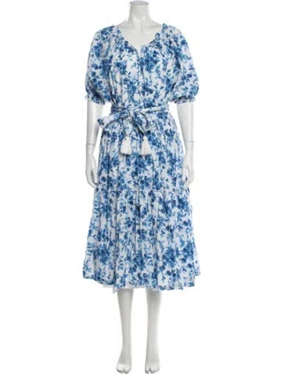 Pre-owned Mille Floral Print Long Dress In Multi